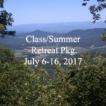 2017 Class/Summer Retreat Pkg.